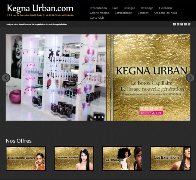 Site Web Kegna Urban - création lobo-graphik.com