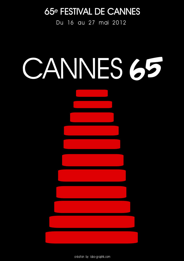 Affiche du festival de cannes 2012 - cannes65 - création vu par https://www.lobo-graphik.com