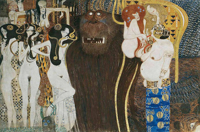 les oeuvres de Klimt en photo avec l'artiste Inge Prader