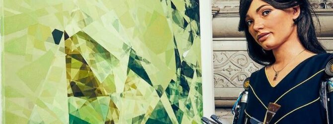le premier robot artiste Ai-Da expose à Londre
